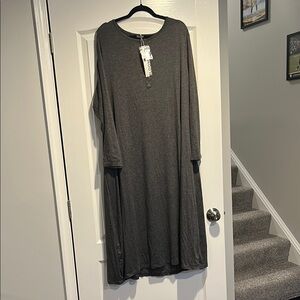 BloomChic Gray Dolman Sleeve Casual Dress